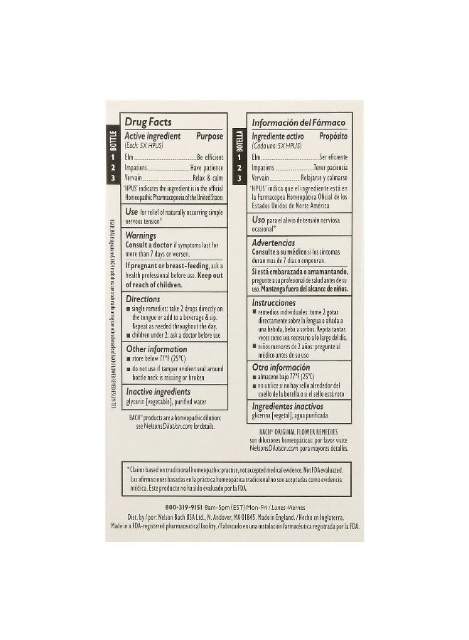 Bach, Original Flower Remedies, Motivation Kit, Get It Done, 3 Droppers, 0.35 fl oz (10 ml) Each (Packaging may vary) - Image 3