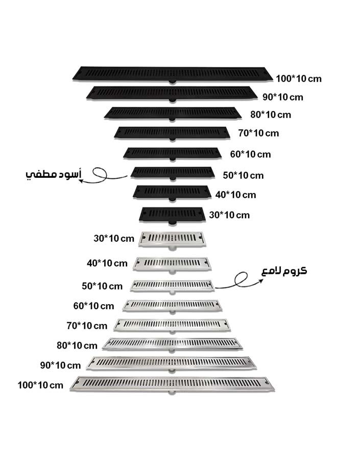اورينت ستاندرد صفاية ستانلس ستيل OS8100 صيني ORIENT STANDARD كروم لامع 10*30 سم - Image 2
