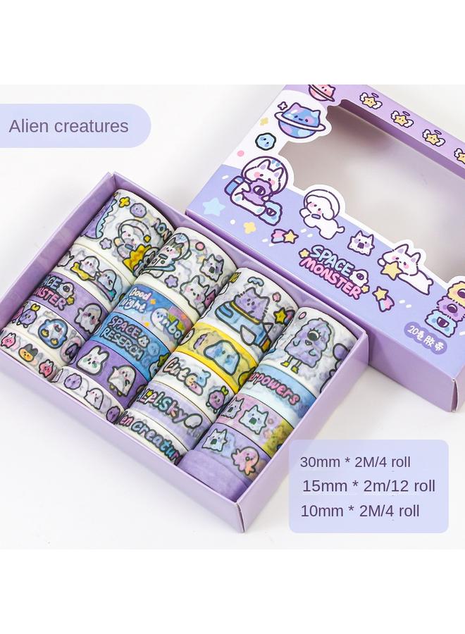 Bluejw Roll Hand Account Tape Full Set Of Net Red Hand Account Stickers And Paper Film Suit Color Cute Children High Color Value - Image 1