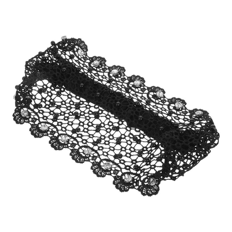 Lace Elastic Headwrap Lace Elastic Headband Boho Bandana Headband Vintage Hair Turban Headband Hair Accessories For Women - Image 4