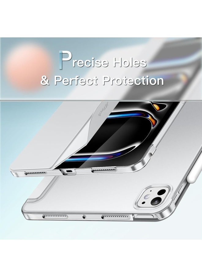 SmartGrist Sleek Silver Hard Shell Case for iPad Pro 13-Inch M4 (2024) with Stand & Auto Sleep/Wake Feature - Image 2