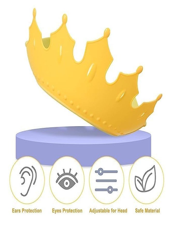 SIMESTICH Baby Bath Shower Cap - Adjustable Silicone Bath Visor Hat for Eye & Ear Protection | Waterproof Shampoo Hat for Toddler, Kids, and Children | Reusable Crown-Shaped Fun Design (Multicolor) - Image 4