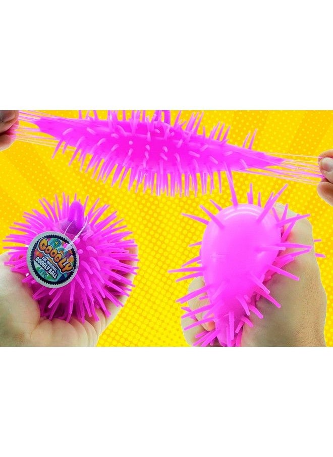 Ja-Ru - Googly Puffer Ball Rubber Stretchy Spike Ball (1 Unit Assorted) Soft Squishy Ball & Stretchable Tentacles Colorful Cool Ball Fidget Toy For Kids & Adults Therapy Balls & Party Favor Supply 221631 - Image 1