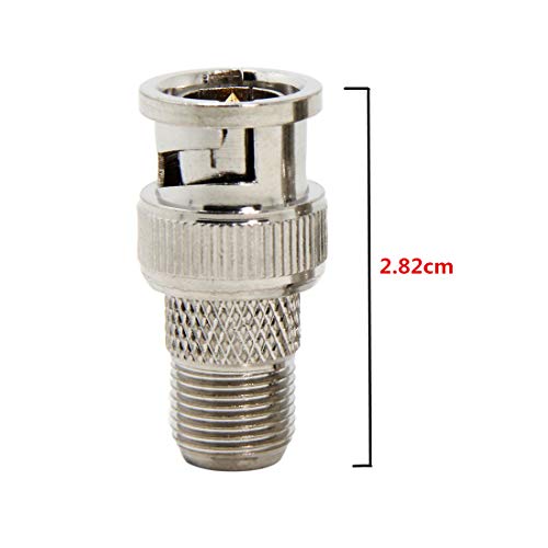 RFAdapter F to BNC Connector, 2-Pack BNC Male to F Female Coax Adapter 75 Ohm, RG6, RG59 Connector for Scanner and Camera, Cannot Be Used on TVS, Antennas or Computers - Image 5