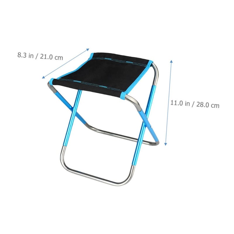 Portable Folding Stool Lightweight Mini Chair For Camping Fishing Beach Outdoor Blue - Image 4