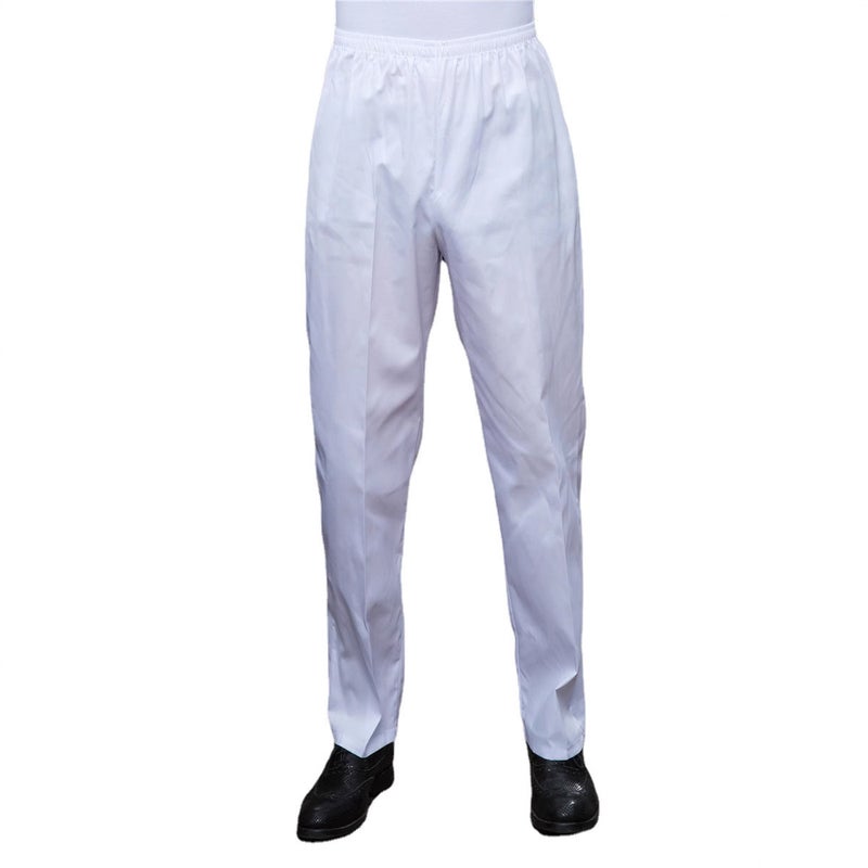Summer Black Work Pants Men'S Loose Kitchen Waiter Work Elastic Waist Breathable Canteen Chef Pants - Image 4
