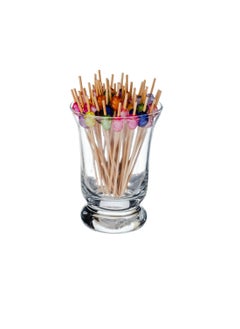 A set of dates and sweet sticks, consisting of 50 multi-colored pieces, with a glass holder