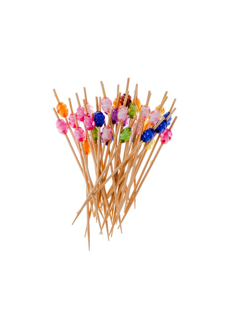 Dania - A set of dates and sweet sticks, consisting of 50 multi-colored pieces, with a glass holder - Image 1