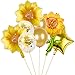BIEUFBJI Yellow Sunflower Birthday Balloons Aluminum Foil Sunflower Shaped Mylar Balloons for Sunflower Theme Party Wedding Baby Shower Decor 8Pcs - Image 3