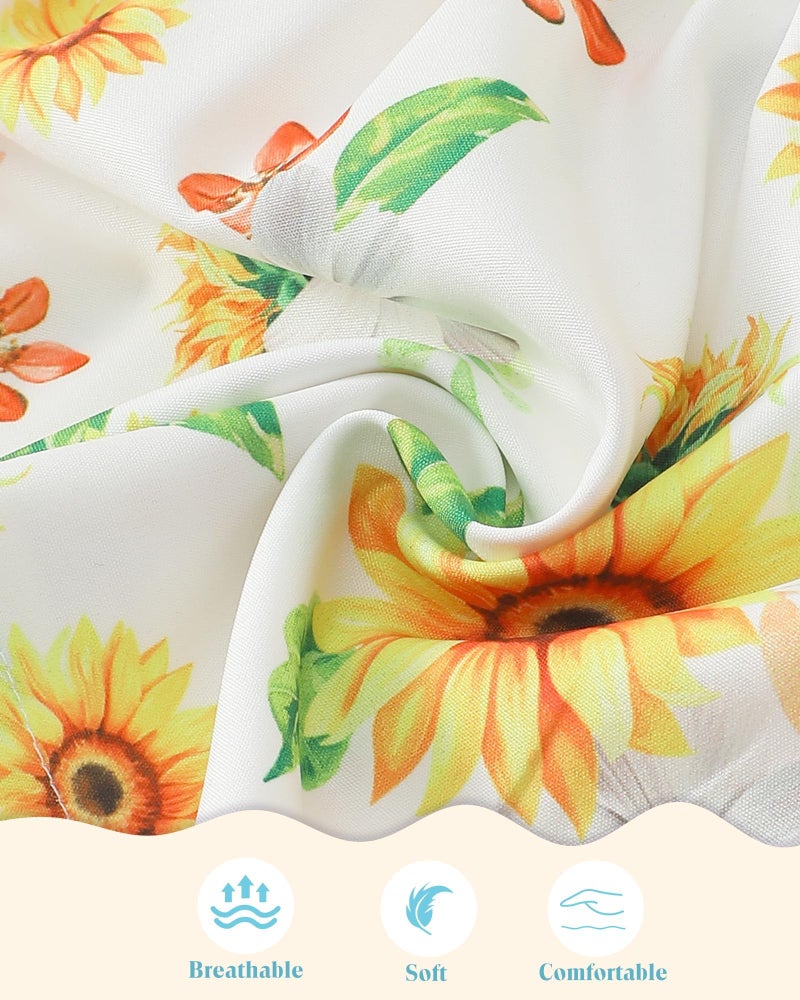 Mioglrie 18-24 Months Girl Clothes Baby Girls Dress Infant Summer Outfits Toddler Casual Ruffle Sleeve Sunflower Sundress with Cute Bag - Image 5