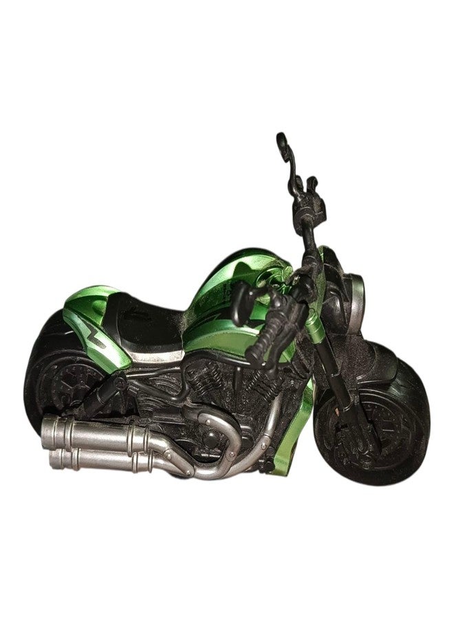 ONE POINT COLLECTIONS Die-Cast Metal Motorcycle Toy – Green Sports Cruiser Bike Model with Realistic Detailing, Pull Back Action, and Alloy Body – Collectible Toy for Kids & Bike Enthusiasts - Image 1