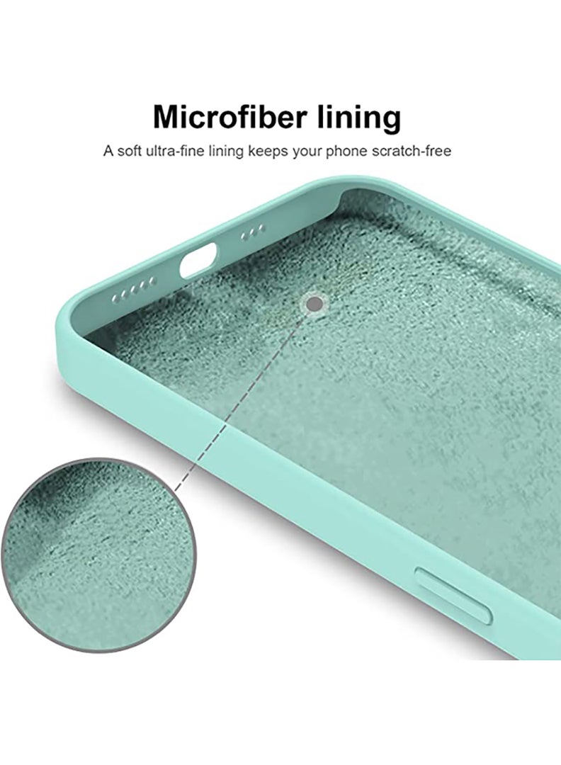 Case Up Compatible with iPhone 12 Pro Max 6.7 Inch Case, Premium Liquid Silicone [Camera Protection] [Soft Anti-Scratch Microfiber Lining] Shockproof Protective Slim Phone Cover for iPhone 12 Pro Max, Light Green - Image 3