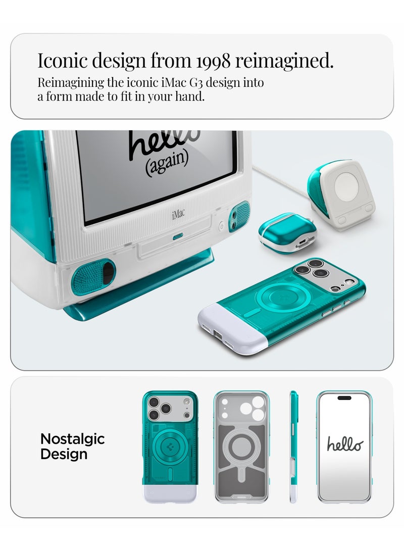 Spigen Classic C1 MagFit for iPhone 17 Pro MAX Case Cover with MagSafe & Extreme Protection Tech - Bondi Blue - Image 3