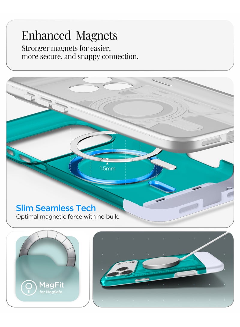 Spigen Classic C1 MagFit for iPhone 17 Pro MAX Case Cover with MagSafe & Extreme Protection Tech - Bondi Blue - Image 5
