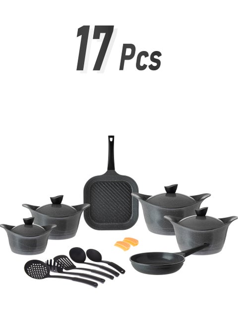 Granite cookware set, 17 pieces, Saudi industry