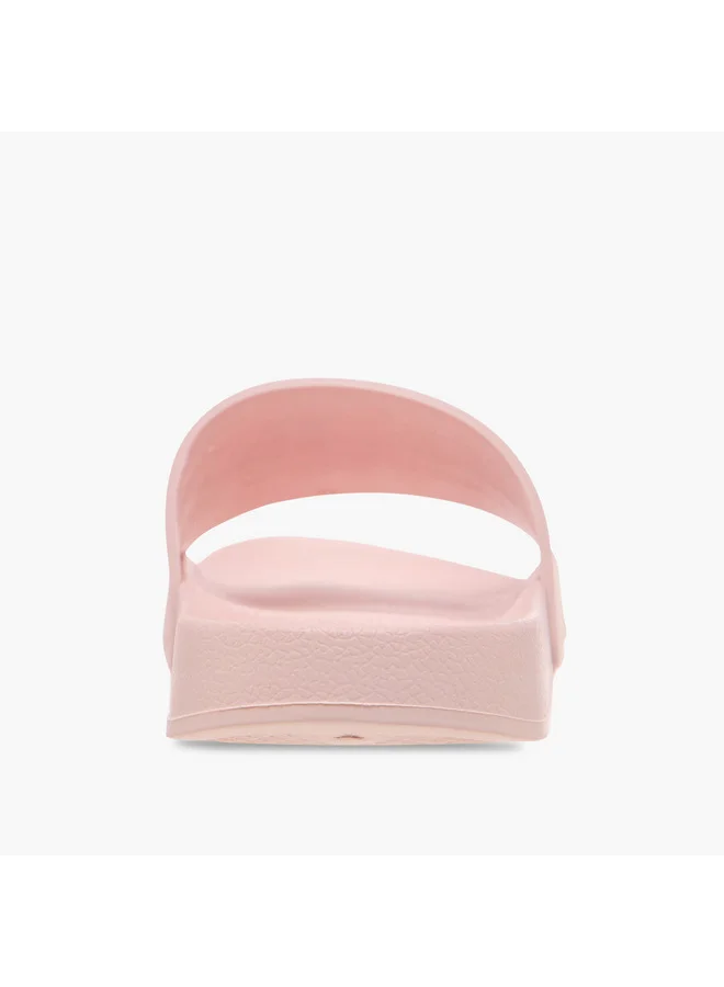 Flora Bella By Shoexpress Women's Logo Detail Slip-On Slides