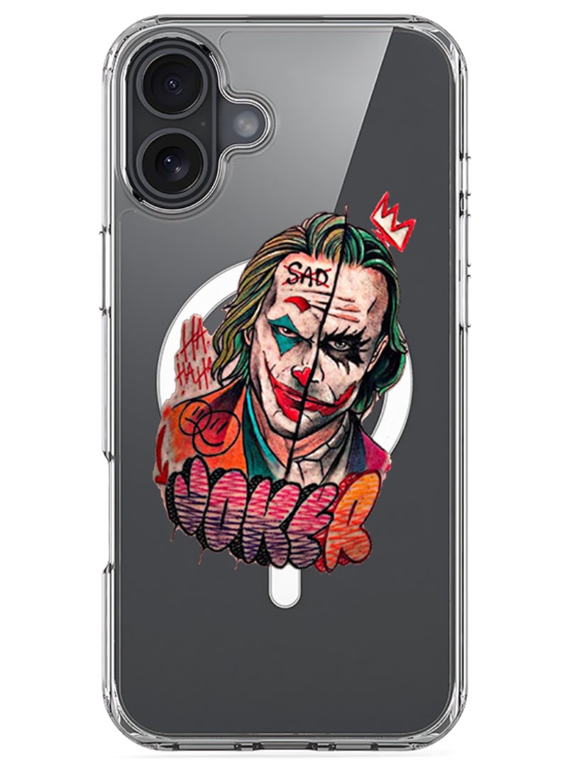 Theodor حافظة مغناطيسية Magsafe لهاتف iPhone 16 Plus متوافقة مع الشحن اللاسلكي، غطاء واقي للهاتف مقاوم للصدمات - جوكر - Image 1