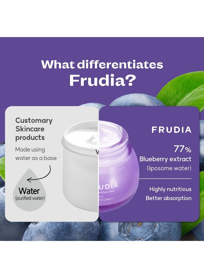 فروديا كريم فروديا ويلكوس المرطب بالتوت الأزرق | مرطب نباتي للوجه بخلاصة التوت الأزرق، بانثينول نباتي، WS BS Care EX | كريم مرطب للعناية بالبشرة الكورية للبشرة الجافة (1.85 أونصة سائلة) - Image 2