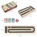 GOTHINK Folding Cribbage Board Game Set Classic Wooden Cribbage Boards Game for Family Fun 9 MultiColored Pegs 3 Tracks Red Green Blue Pegs for 23 Players - Image 4