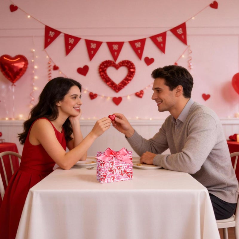 Nimbbex 24 Pack Small Valentines Gift Bags with Bow Ribbons, 4.5" X 1.8" X 3.9" Love Heart Valentines Bags, Mini Valentines Bags for Weddings, Holidays, Classroom, Valentine's Day Gift Giving - Image 5