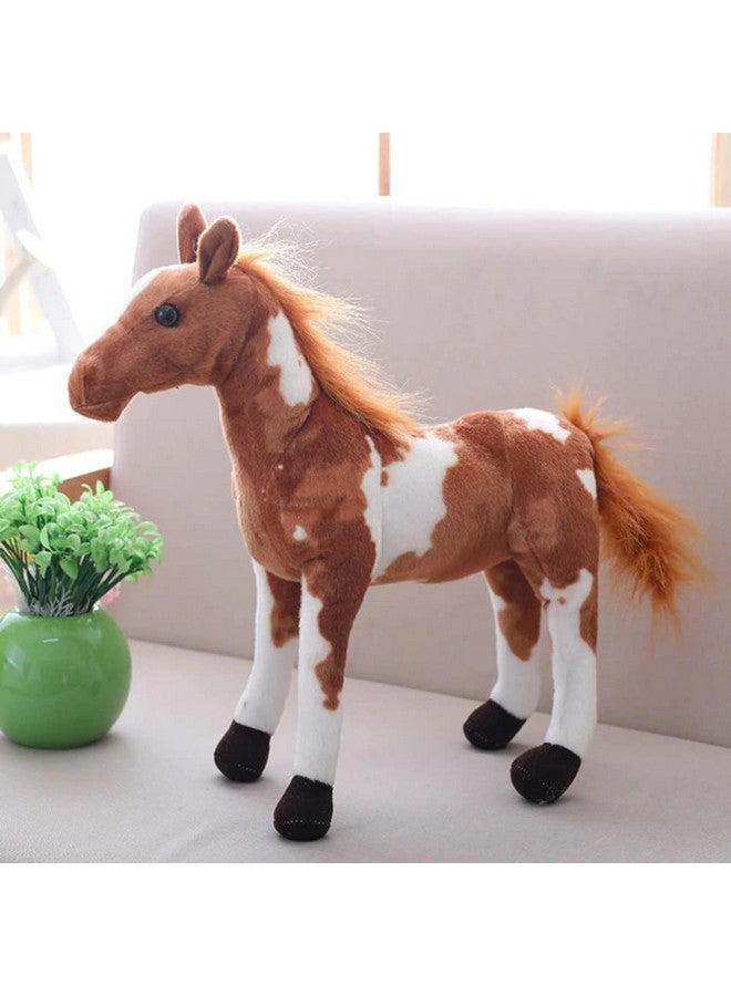 Tickles Standing Horse Soft Stuffed Plush Animal Toy for Kids Boys & Girls Birthday Gifts (Color: Brown & White Size: 55 cm) - Image 1
