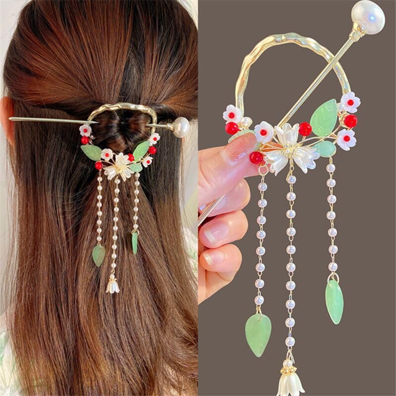 Zusaca Hair Sticks For Women Hair Chinese Hair Accessories Vintage Tassel Hair Pin Hair Chopsticks Hair Styling For Women Chinese Hanfu Hair Clips Bobby Pins Hair Stick Barrette 1Pc - Image 4