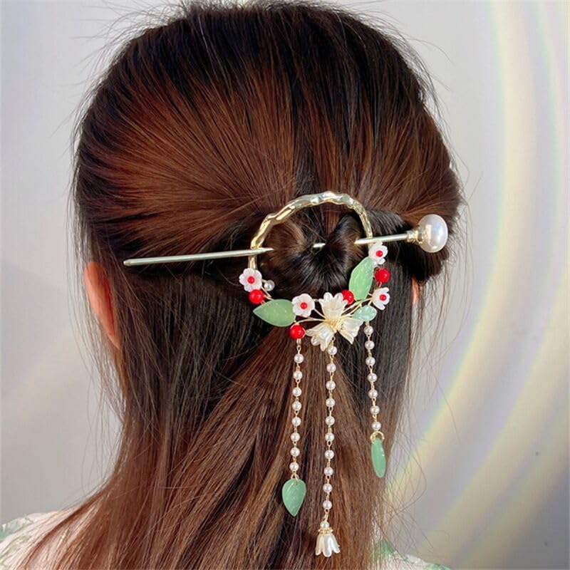 Zusaca Hair Sticks For Women Hair Chinese Hair Accessories Vintage Tassel Hair Pin Hair Chopsticks Hair Styling For Women Chinese Hanfu Hair Clips Bobby Pins Hair Stick Barrette 1Pc - Image 5