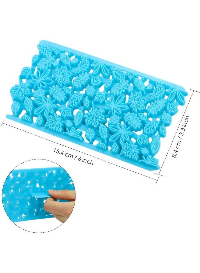 Jubilant Plastic Embossing Fondant Mold For Cake Decoration Chocolate Cup Cake Topper (Set Of 6)(Color: Blue), 15.4 x 8.4 x 1 Centimeters - Image 2