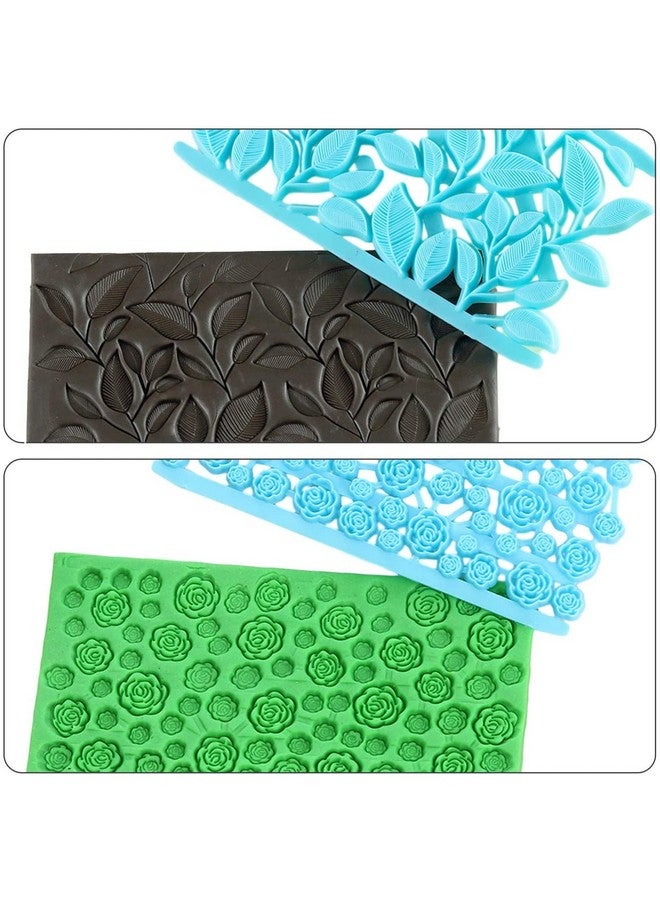 Jubilant Plastic Embossing Fondant Mold For Cake Decoration Chocolate Cup Cake Topper (Set Of 6)(Color: Blue), 15.4 x 8.4 x 1 Centimeters - Image 4