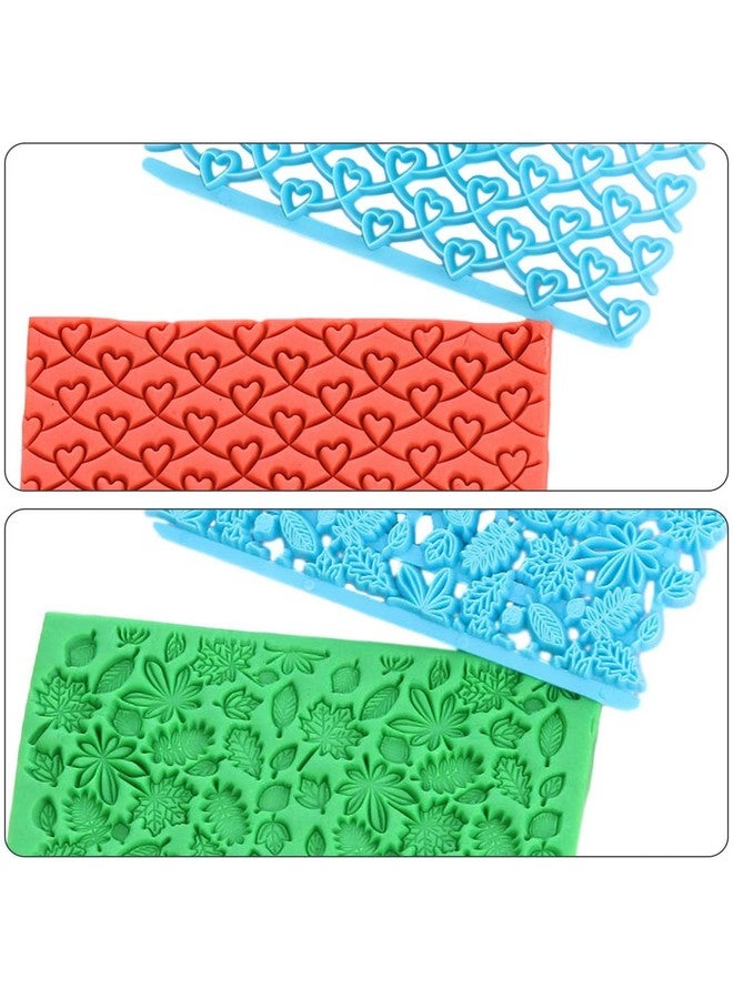 Jubilant Plastic Embossing Fondant Mold For Cake Decoration Chocolate Cup Cake Topper (Set Of 6)(Color: Blue), 15.4 x 8.4 x 1 Centimeters - Image 5