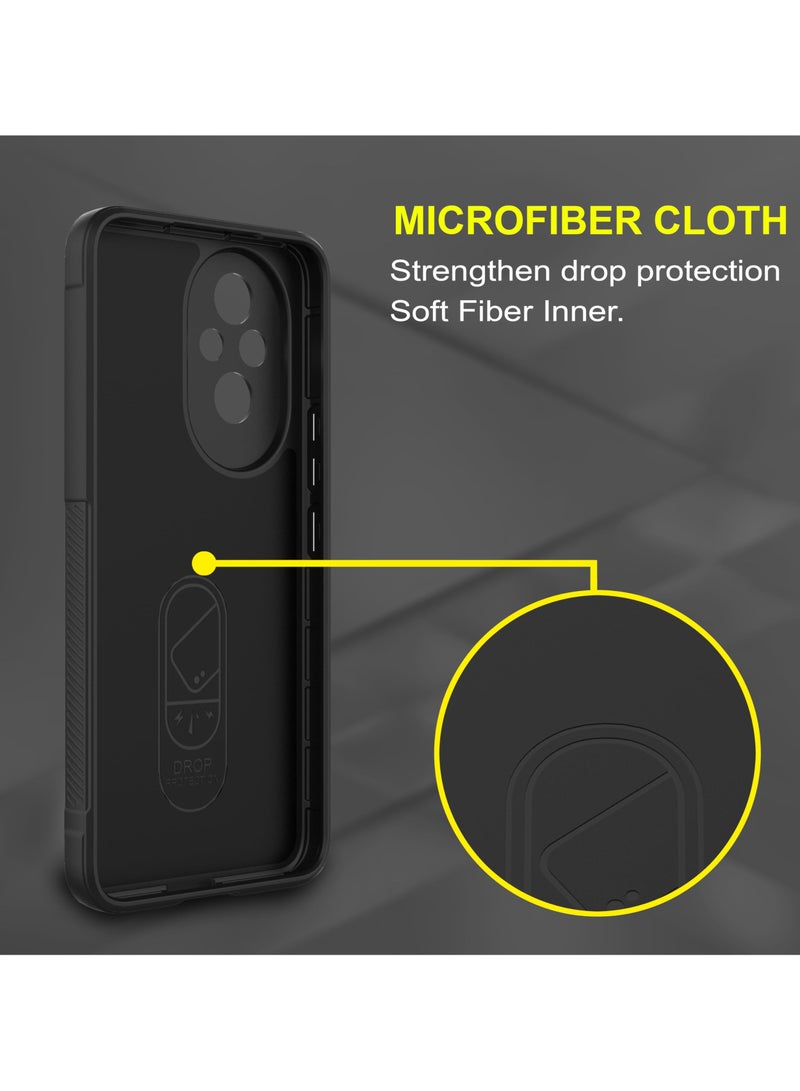 Premium Protection Back Silicone Case Compatible with Honor 200 Pro 5G Magic Shield Shockproof Case with Camera Protection (Black) - Image 3