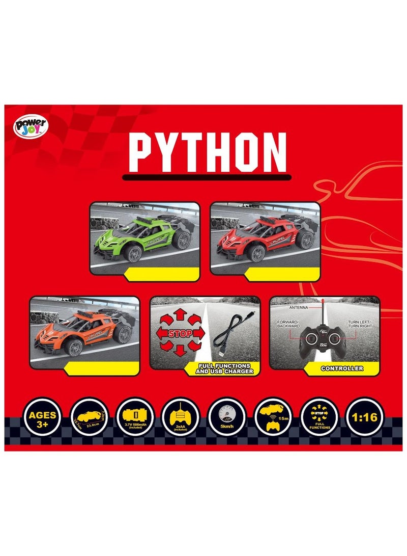 Power Joy Remote Control Python Off-road Style Racing Car 1:16, Assorted 1 Piece (Color May Vary) | Car for Display | Toy Vehicle | Gift for Collectors and Kids - Image 5