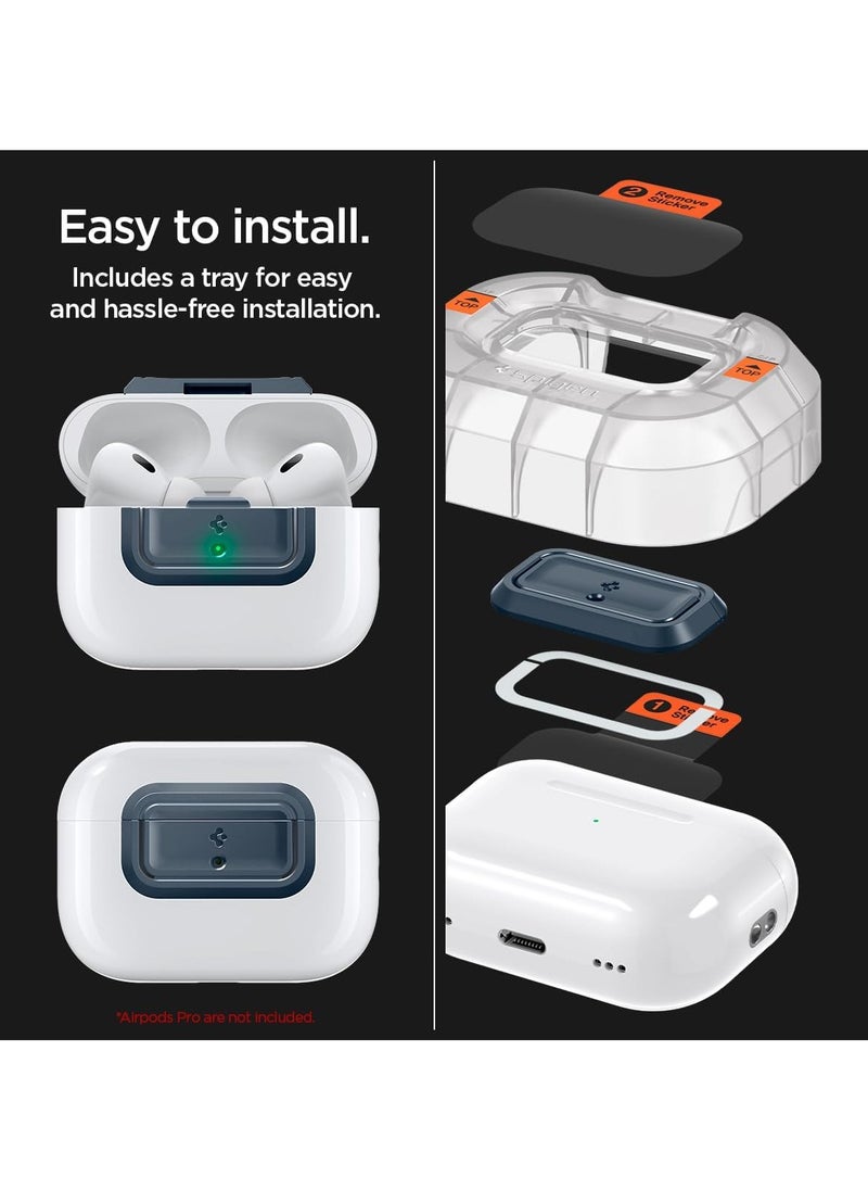 Lock Fit M for AirPods Pro 2 / Airpods Pro Secure Locking Device & Lanyard Strap with EZ Fit Install Kit [Charging Case NOT included] - Metal Slate
