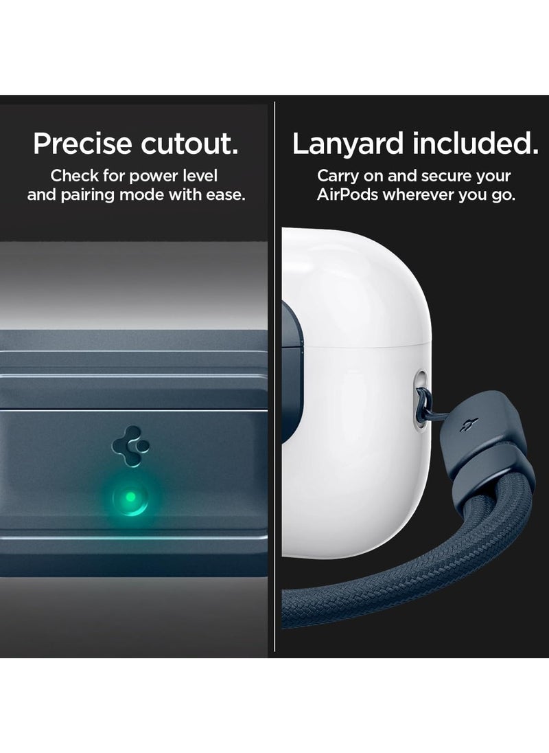 Lock Fit M for AirPods Pro 2 / Airpods Pro Secure Locking Device & Lanyard Strap with EZ Fit Install Kit [Charging Case NOT included] - Metal Slate