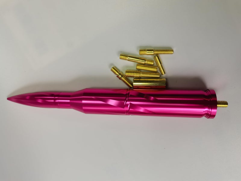 VIGOLU Bullet Antenna Replacement Ford F150 F250 F350 Universal Jeep Wrangler Toyota Tundra (Rose red, 7.8 inches) - Image 5