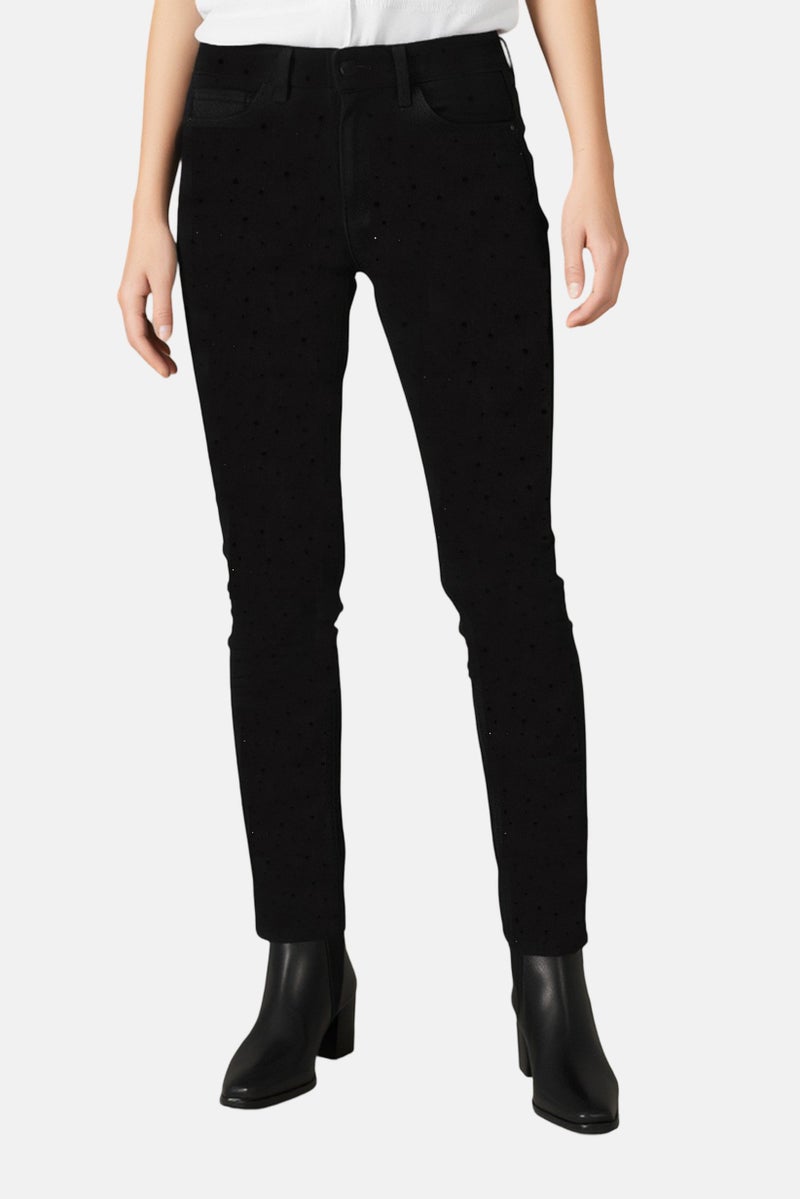 Mohito Women Slim Fit Embellished Stretchable Jeans, Black - Image 1