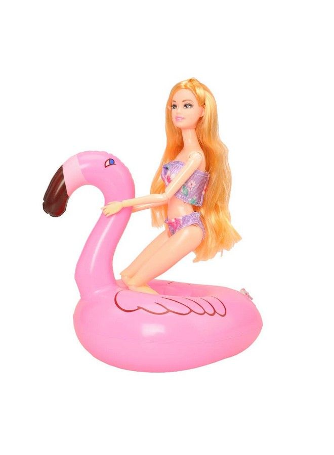 Bm Pool Floaties For Girl Dolls Fun Swimming Pool Party Ring Inflatable Drink Holder For11.5 Inch Dolls Pool Toys  - Image 4