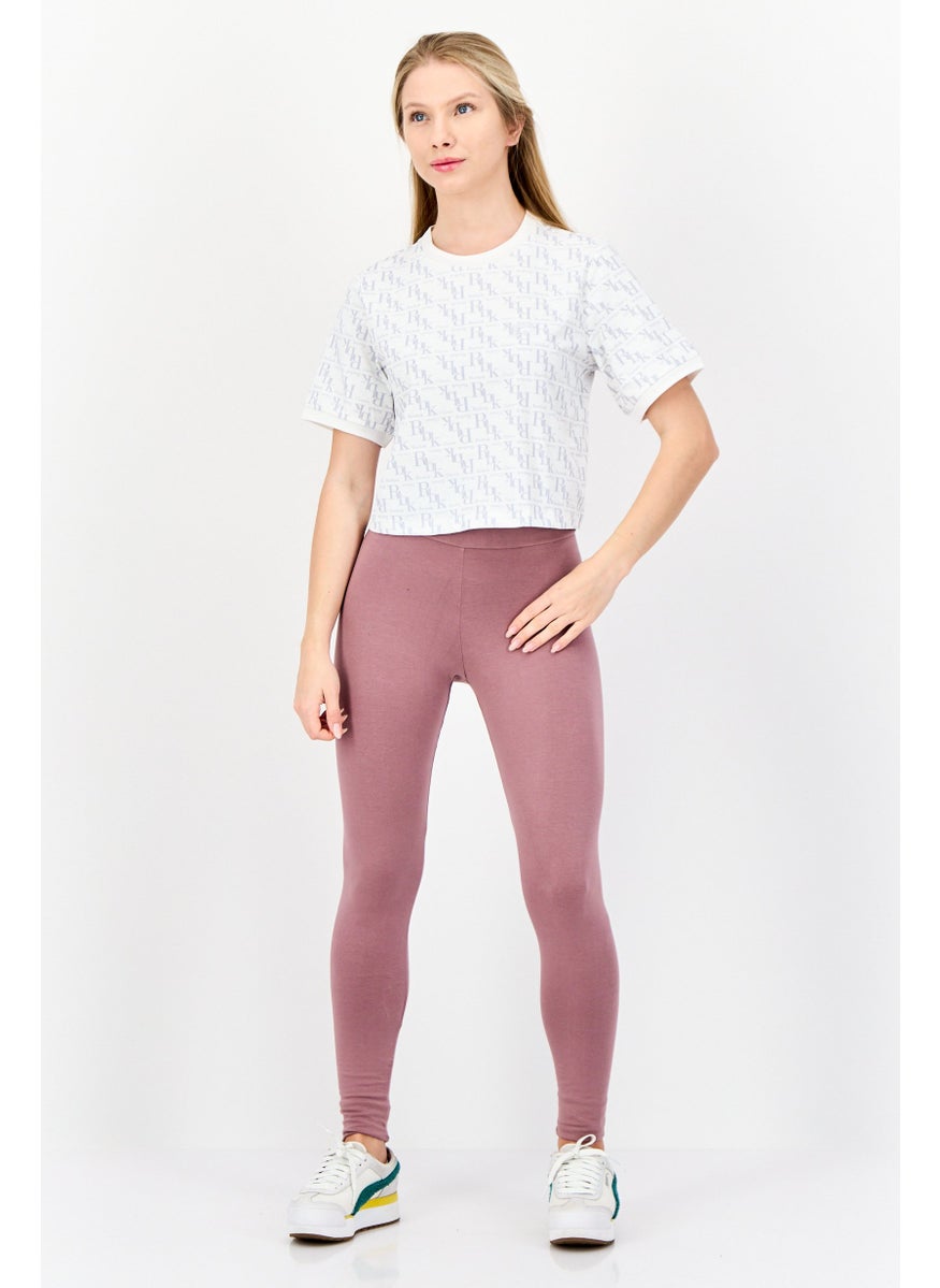 Reebok Women Sportswear Fit Short Sleeves Training Top, White  - Image 3