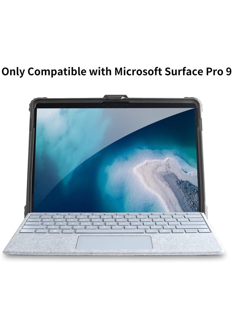 Protective Case Compatible with Microsoft Surface Pro 9 with Shoulder Strap, Hand Strap, Stylus Pen Holder, Rugged, Shock-Absorbing and Drop-Resistant - Image 2