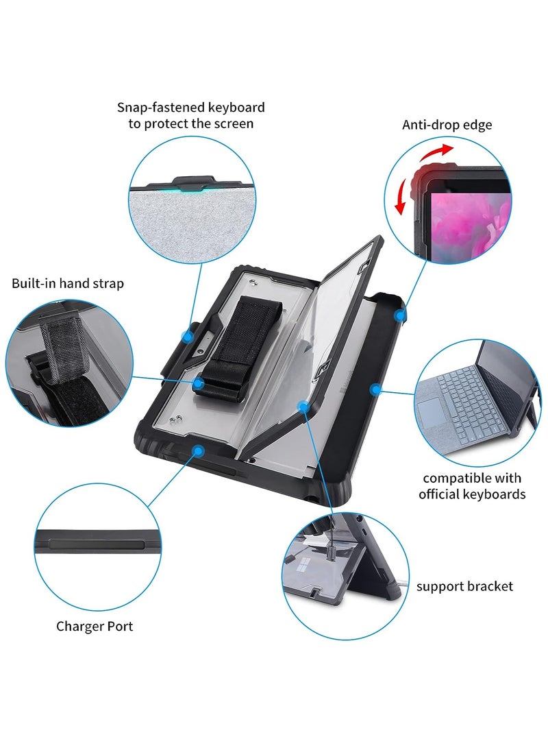 Protective Case Compatible with Microsoft Surface Pro 9 with Shoulder Strap, Hand Strap, Stylus Pen Holder, Rugged, Shock-Absorbing and Drop-Resistant - Image 3