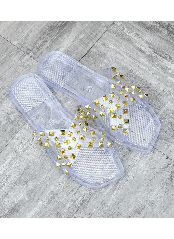 KUYING New Fashion Outgoing Flat Bottom Slippers  - Image 1