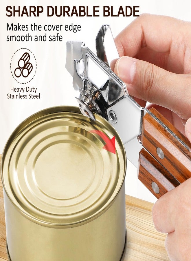 BESTonZON Stainless Steel Manual Can Opener with Grip Handles, Easy Turn Design, Heavy Duty Lid Remover for Seniors, Kitchen and Bar Tool, Smooth Edge - Image 3