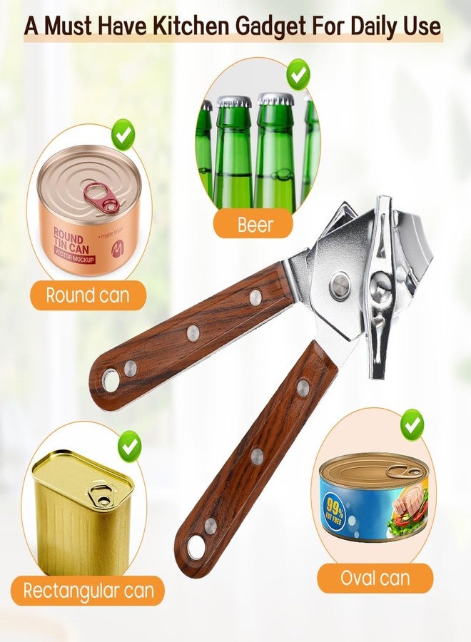 BESTonZON Stainless Steel Manual Can Opener with Grip Handles, Easy Turn Design, Heavy Duty Lid Remover for Seniors, Kitchen and Bar Tool, Smooth Edge - Image 5