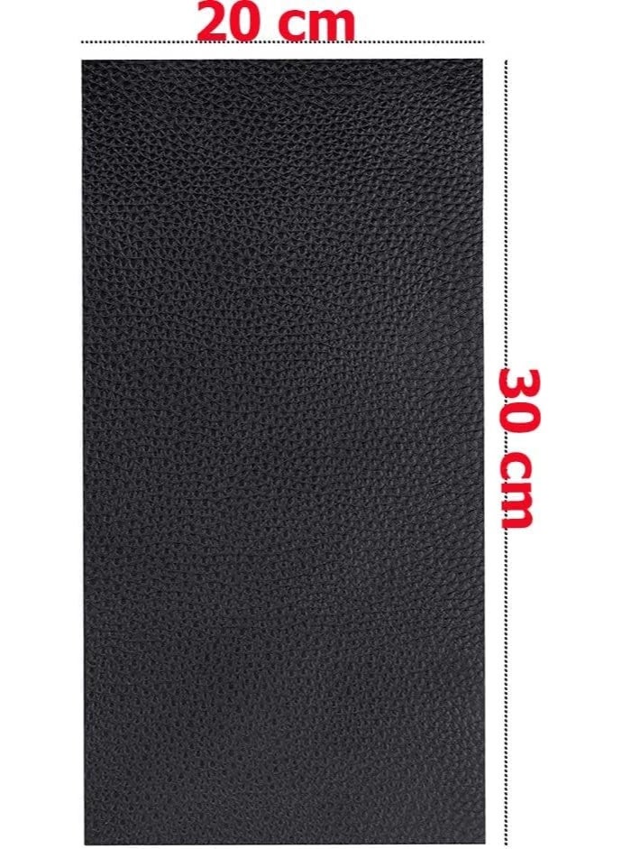 Leather Repair Patches Black Leather Adhesive Patch First Aid for Sofa, Car Seat, Handbag - 2 Pieces - Black - Size 30*20cm - Image 5