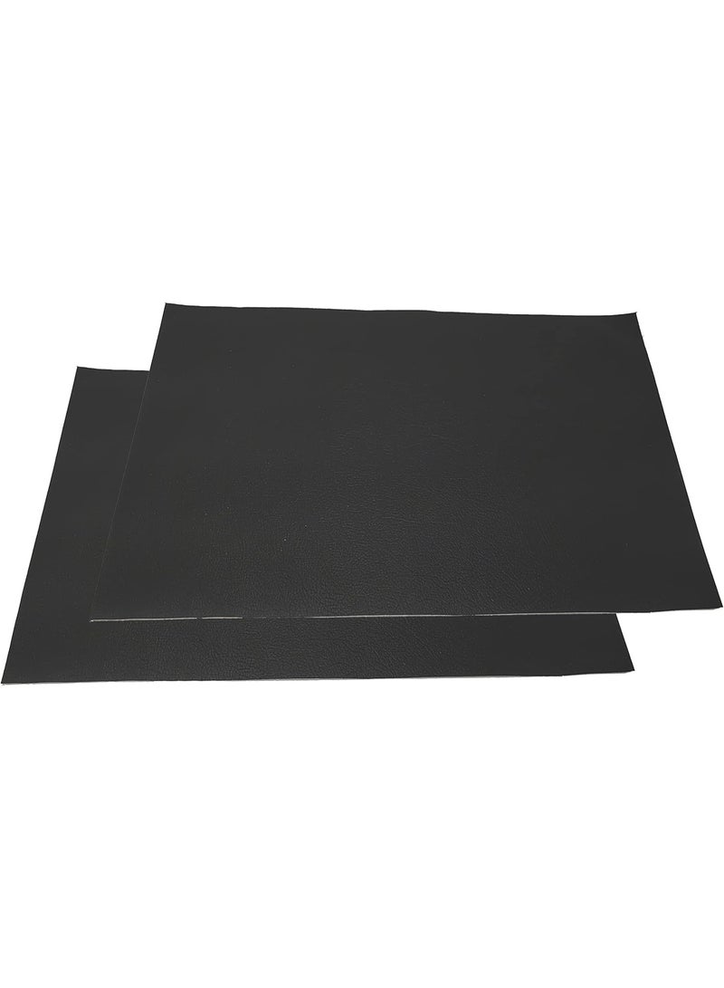 Leather Repair Patches Black Leather Adhesive Patch First Aid for Sofa, Car Seat, Handbag - 2 Pieces - Black - Size 30*20cm - Image 2