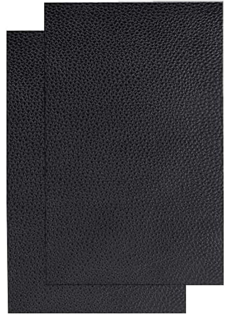 Leather Repair Patches Black Leather Adhesive Patch First Aid for Sofa, Car Seat, Handbag - 2 Pieces - Black - Size 30*20cm - Image 1