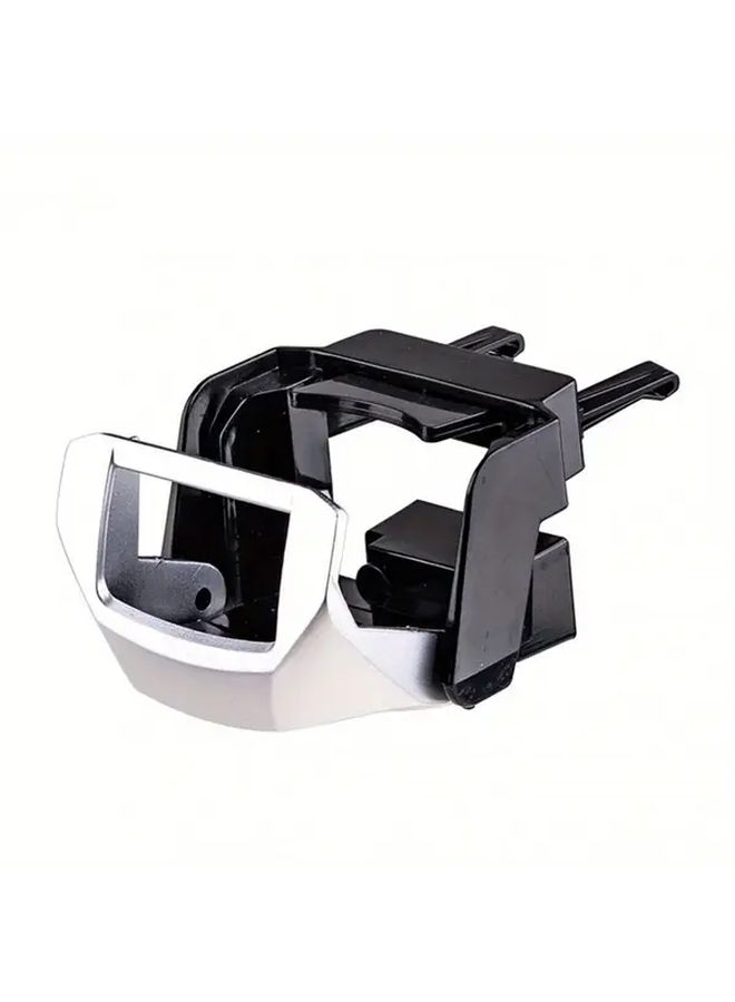 Silvery Adjustable Car Cup Holder For Air Vent With Suction Cup And Clamp Bracket - Image 1