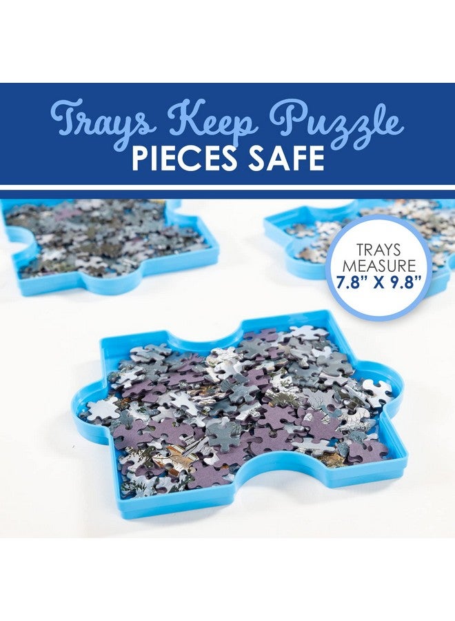WHITE MOUNTAIN White Mountain Stackable Puzzle Sorting Trays - 6 Plastic Shaped Trays, Stores Up to 1000 Jigsaw Pieces  - Image 5