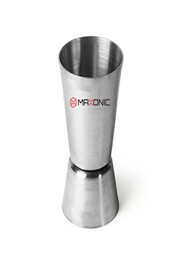 MAXONIC Double Sided Cocktail Jigger Set, 30ml/60ml Stainless Steel Peg Measurer, Damru and Tall Design Set of 2 (Combo 2) - Image 2