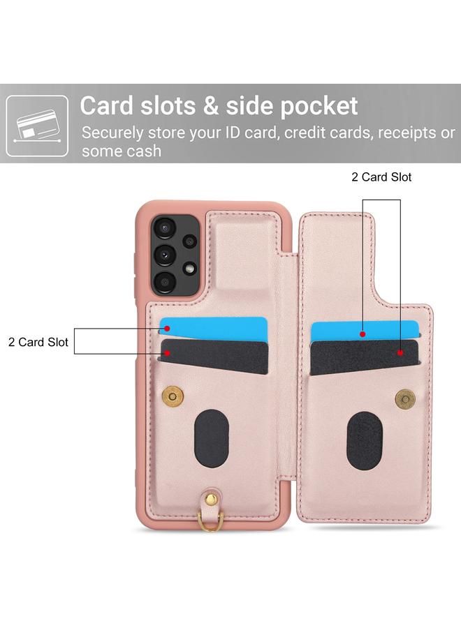 erorex Case For Samsung Galaxy A13 5G / 4G Crossbody Flower Pattern Leather Phone Case - Image 4